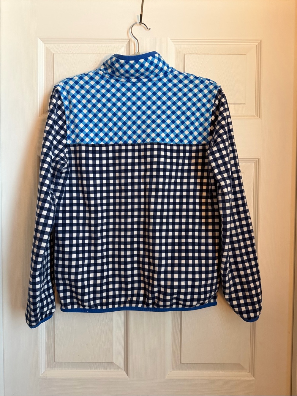 Lands' End Blue Gingham Pullover - Picture 4 of 4